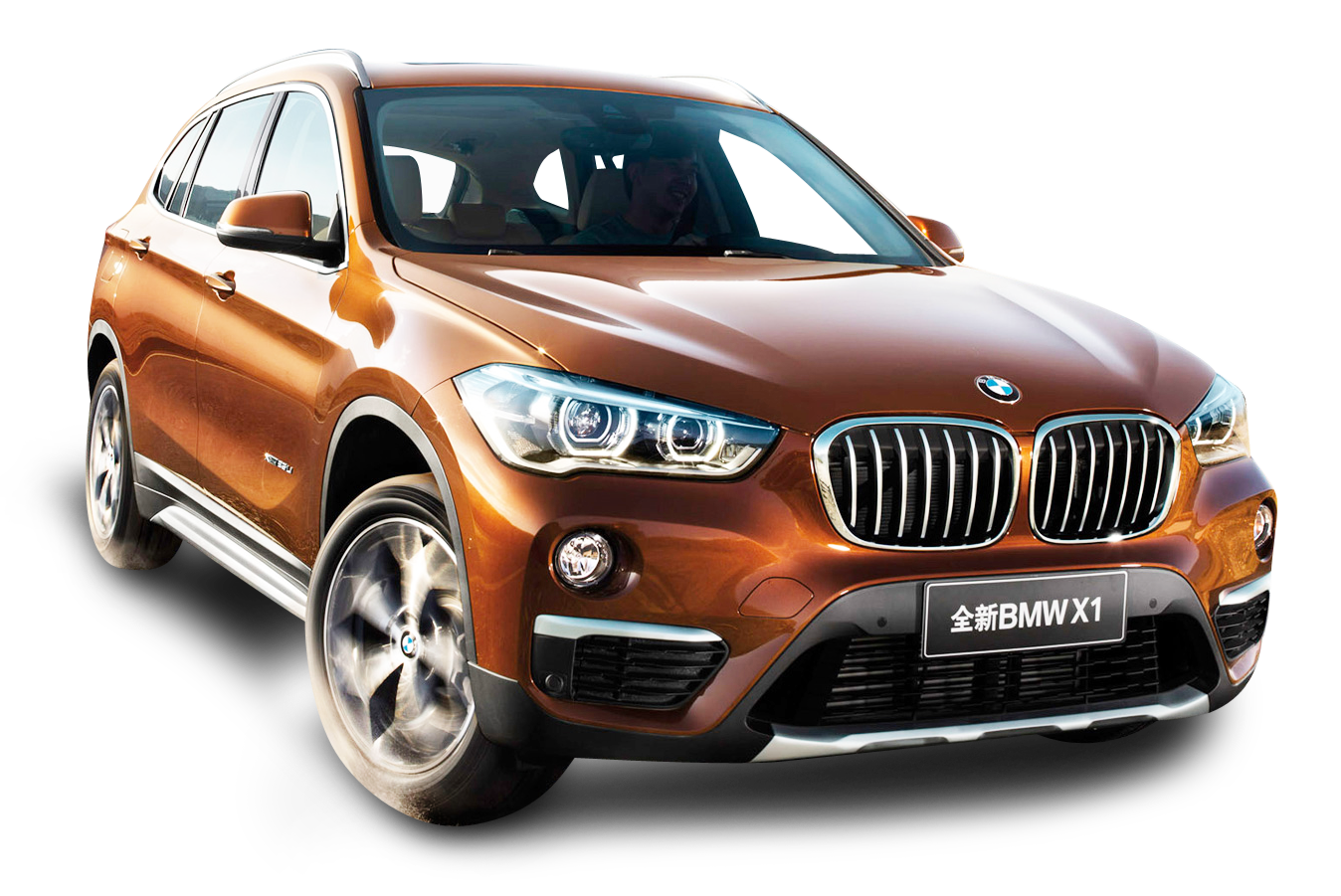 橙色寶馬X1 SUV 壁紙