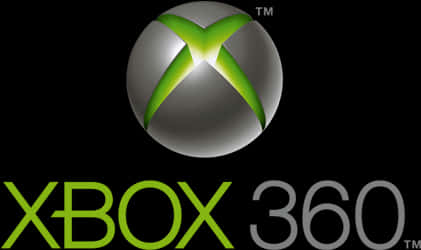 Xbox 360 標誌 壁紙 — 標誌性的Xbox 360標誌在純黑背景上發出鮮豔的綠色光芒。