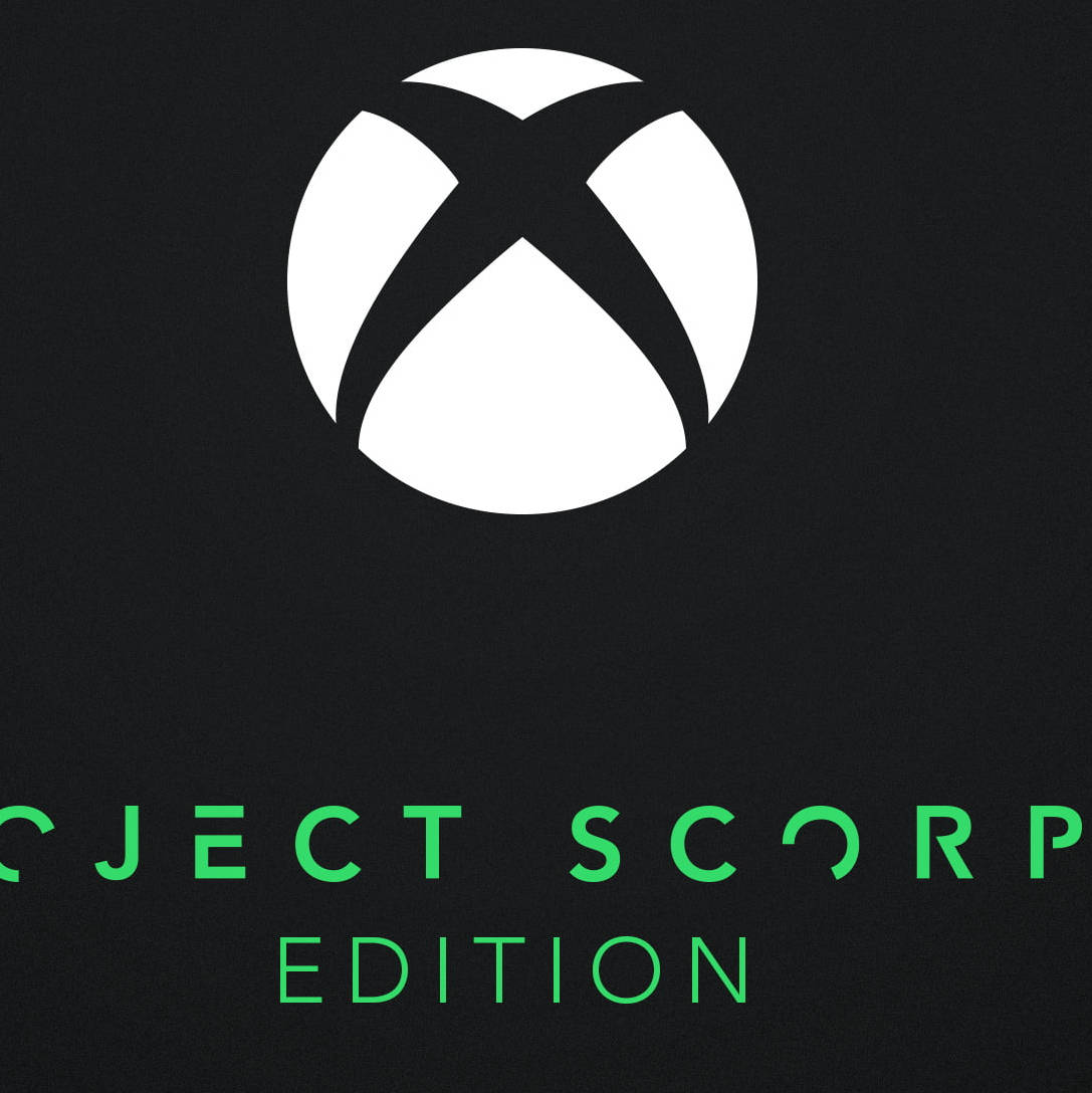Xbox標誌，黑色背景上帶有綠色文字Project Scorp Edition