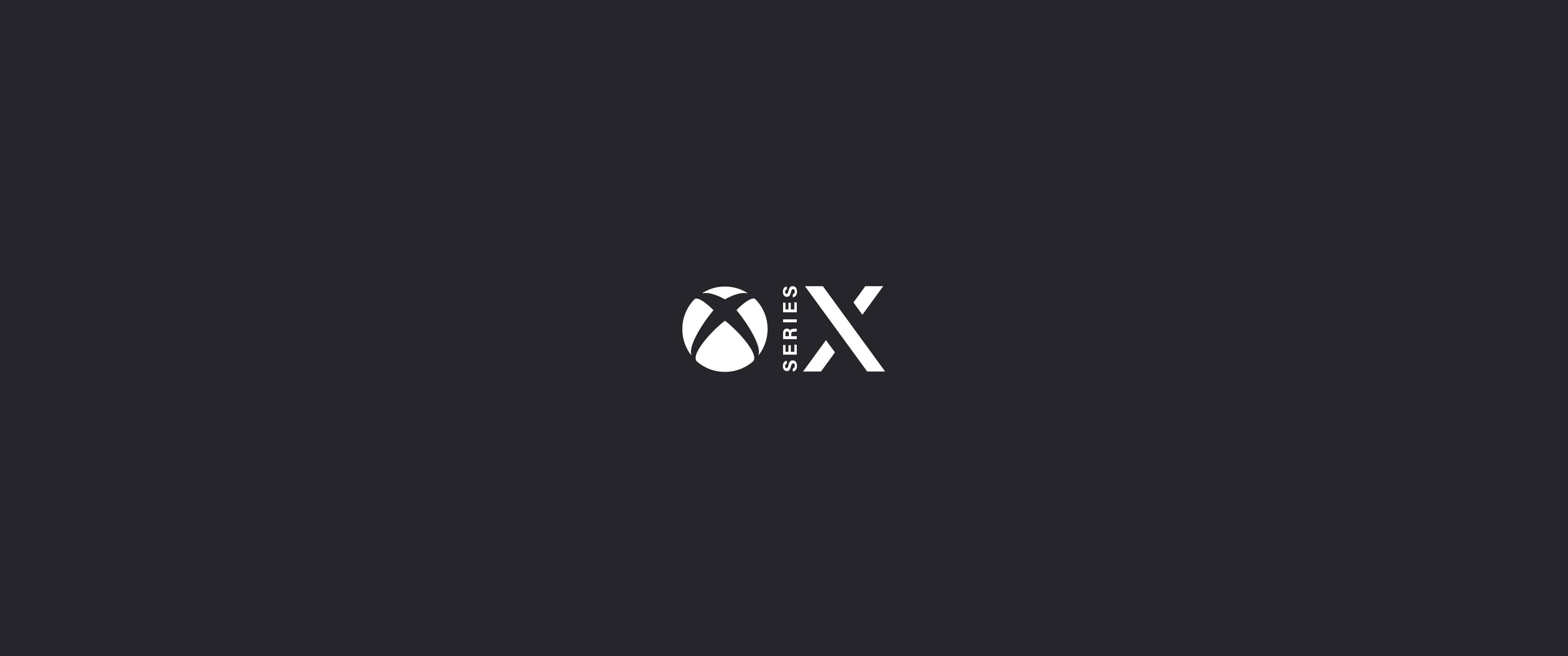 Xbox Series X 最簡黑灰 壁紙 — 一個極簡的白色Xbox Series X標誌，居中放置在純深灰色背景上。