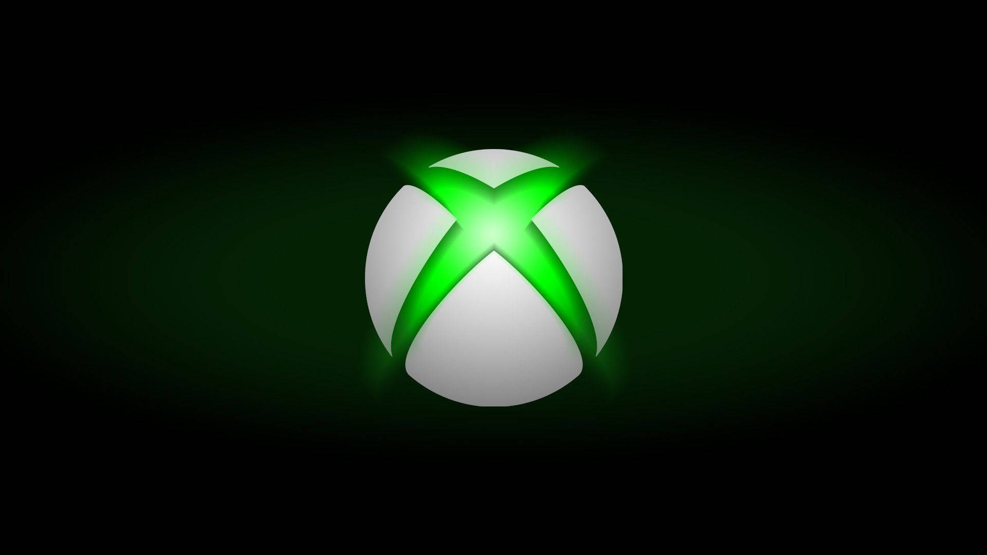 深色背景上發光的綠色Xbox標誌