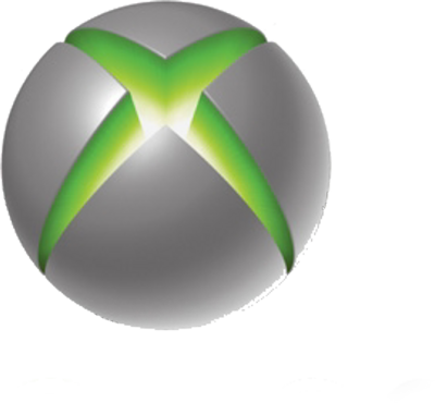 Xbox標誌3D渲染 壁紙 — 閃亮金屬球體，帶有發光綠色X標誌，背景為白色。