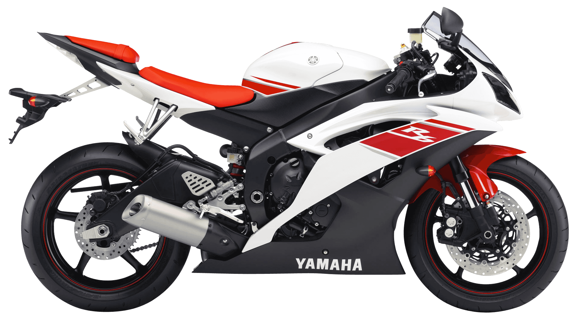 Yamaha 紅色白色配色運動電單車 壁紙