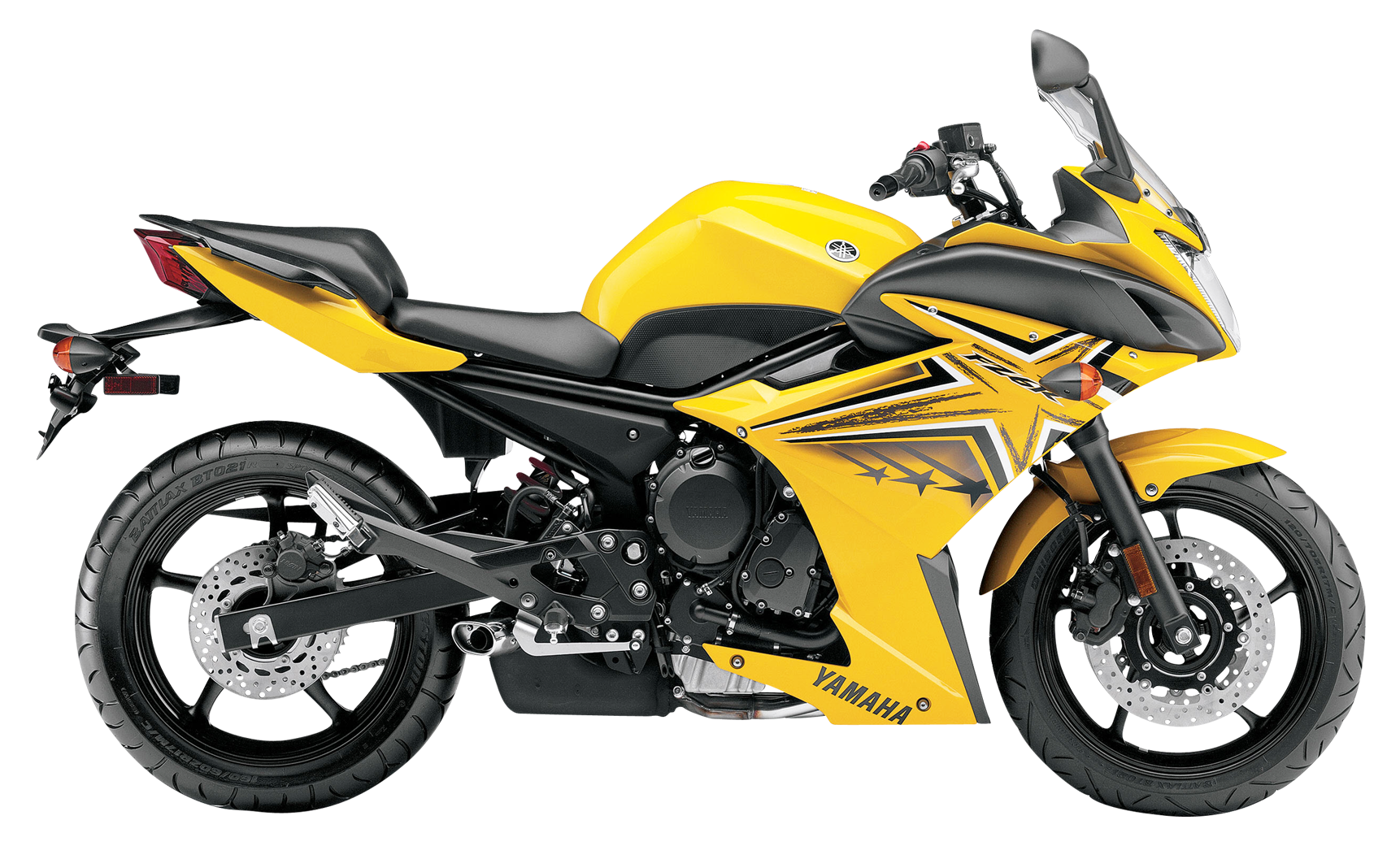 黃色Yamaha跑車側面輪廓 壁紙