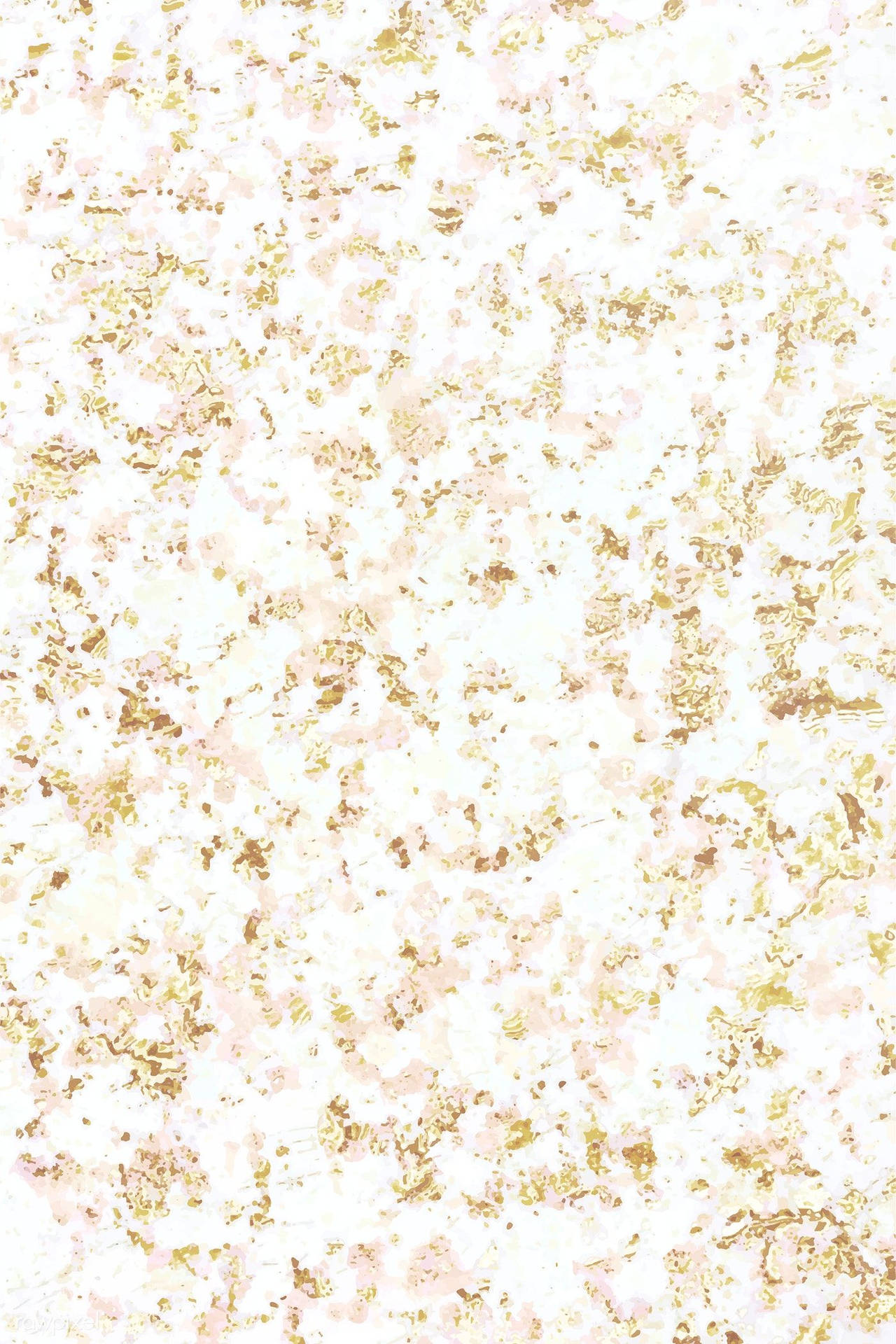 白色背景上帶有金色和粉紅色斑點的奢華壁紙