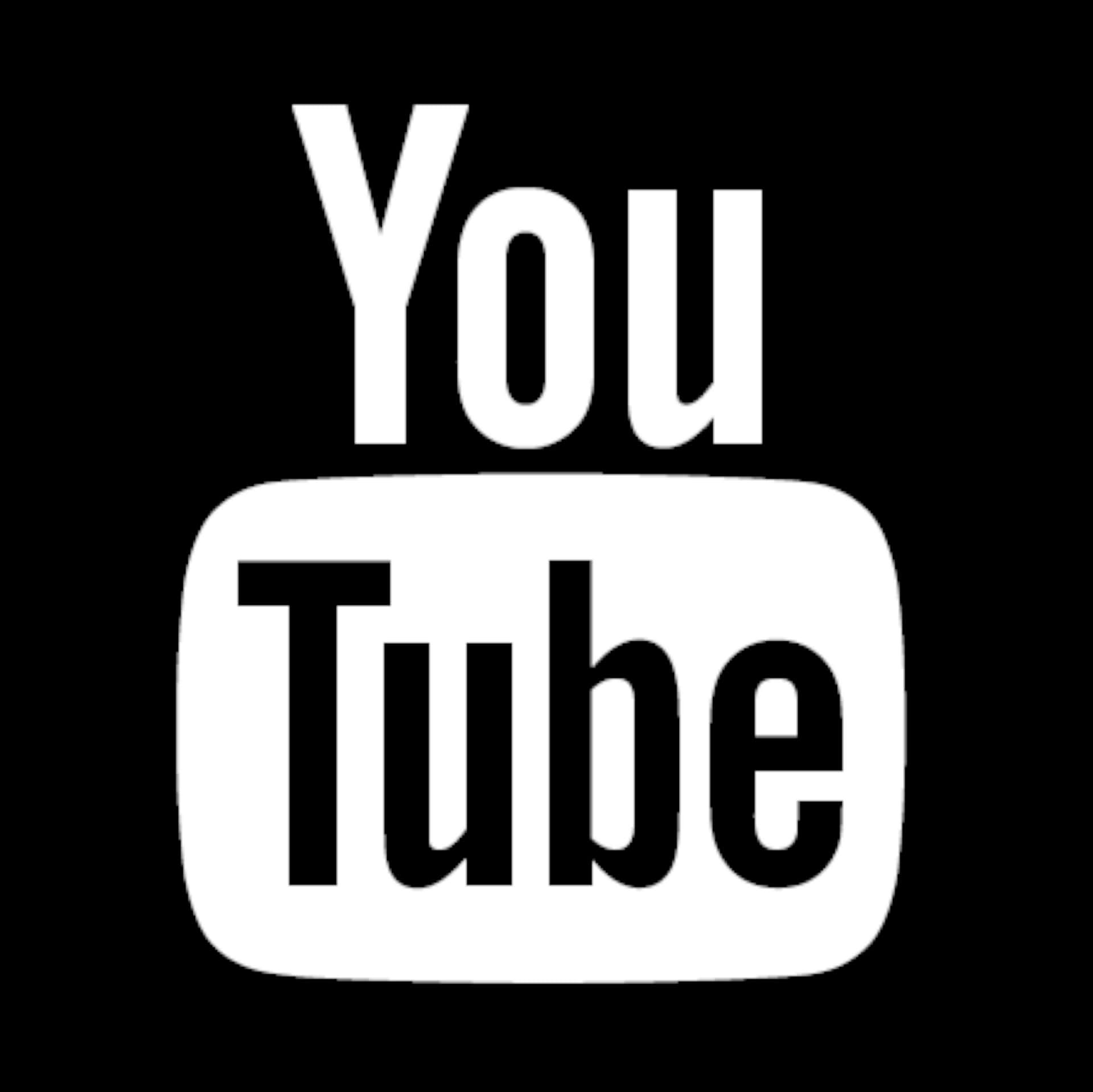 YouTube標誌黑白版 壁紙