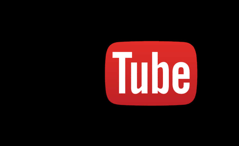 黑色背景上的YouTube標誌 壁紙