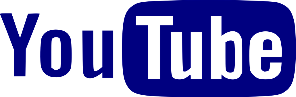 YouTube 標誌藍色背景