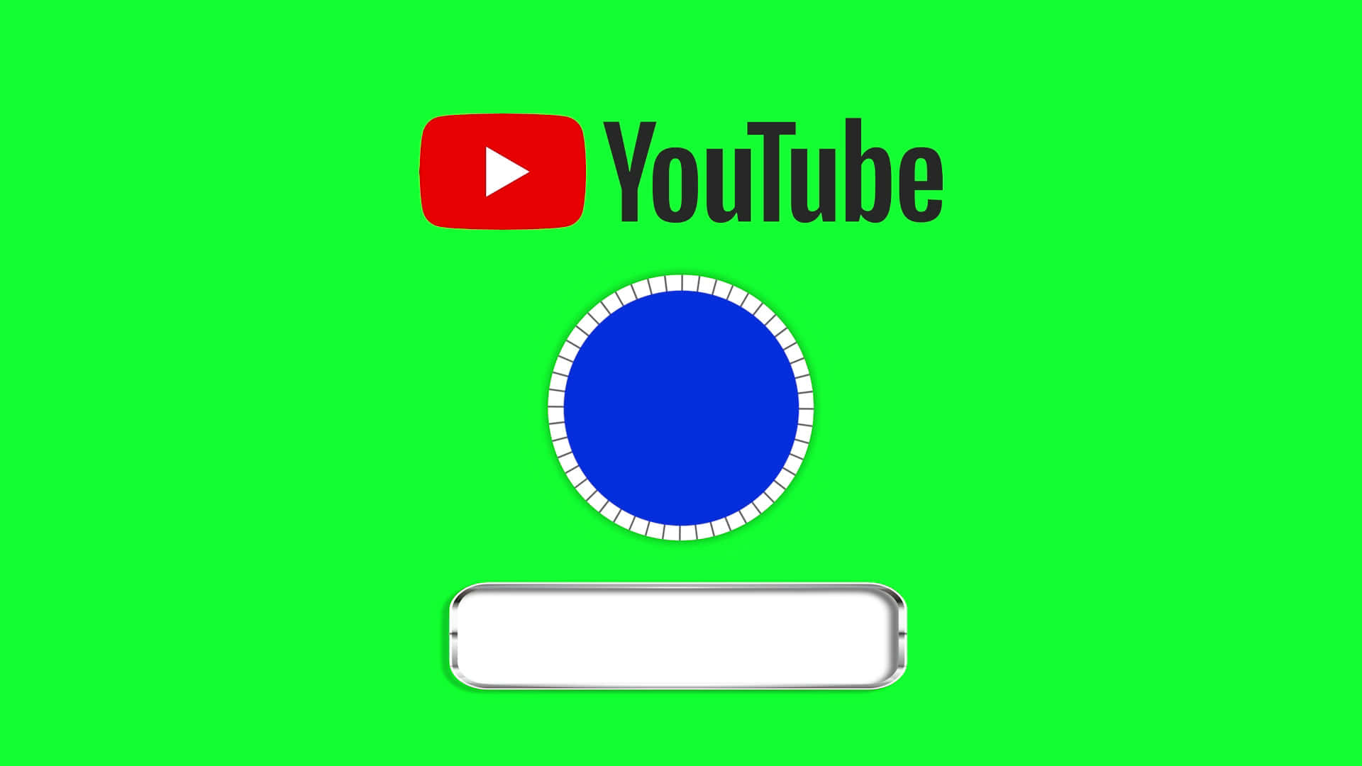 YouTube 載入畫面，附有搜尋列，背景為綠色。