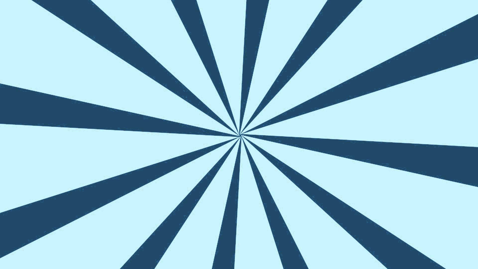 YouTube封面藍色光束 壁紙 — 放射狀的藍色和海軍藍條紋在中心點匯聚，形成動態的幾何爆發圖案。