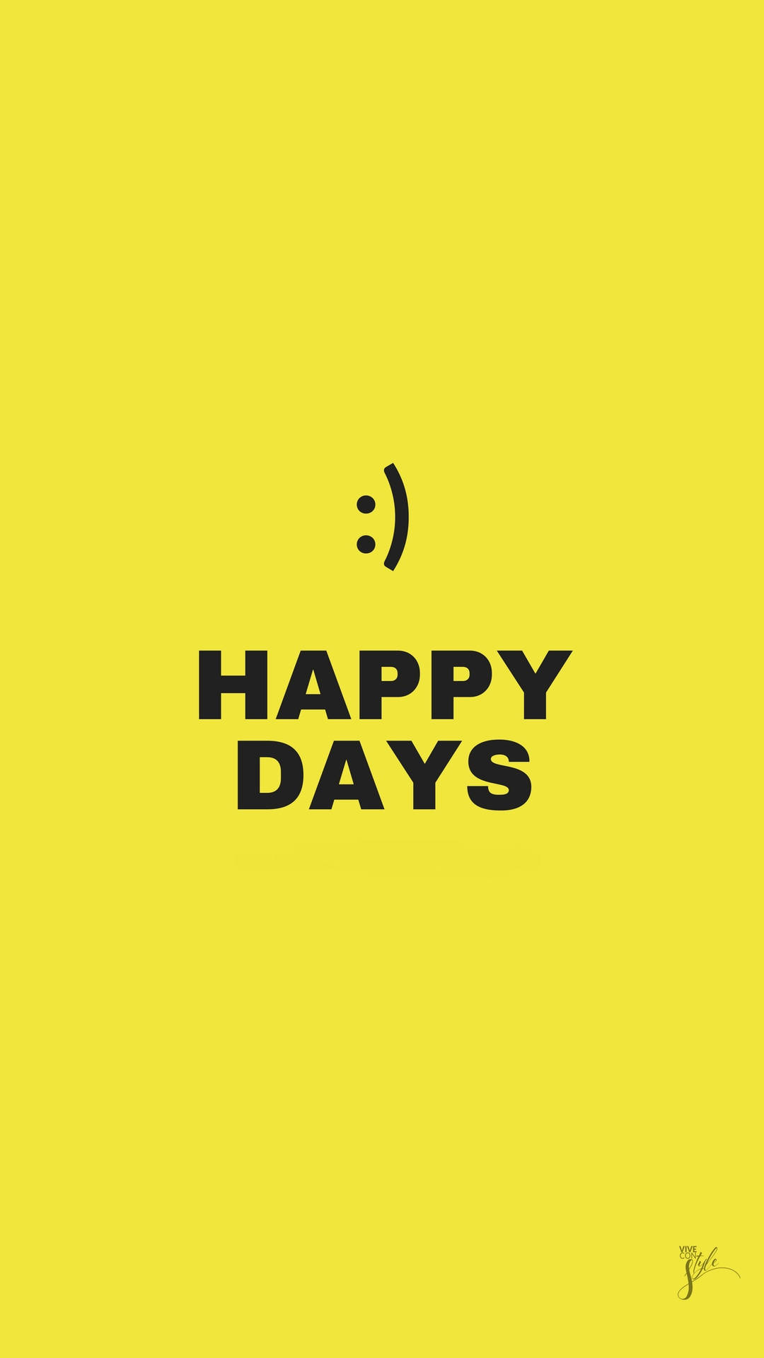 黃色背景上的 happy days 文字和笑臉