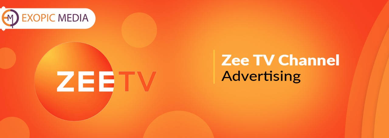 Zee TV 頻道廣告圖形，帶有橙色圓圈和粗體文字。