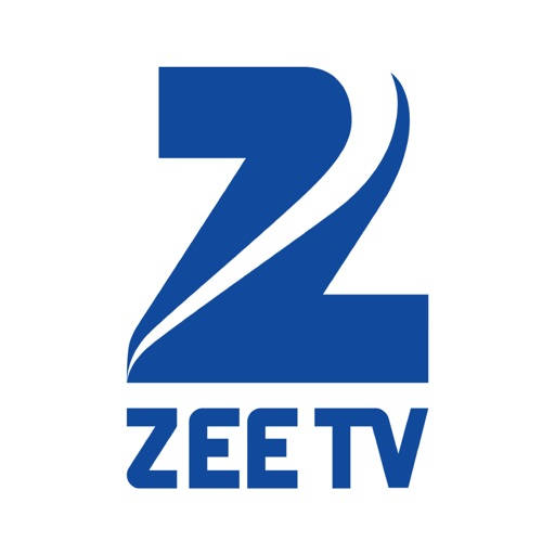 藍色 ZEE TV 標誌，帶有風格化的 Z 和文字，背景為白色。