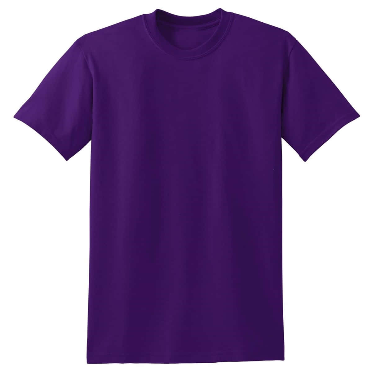 Purple Shirt 桌布 壁紙 — 一件純紫色圓領T恤平放在乾淨的白色背景上。
