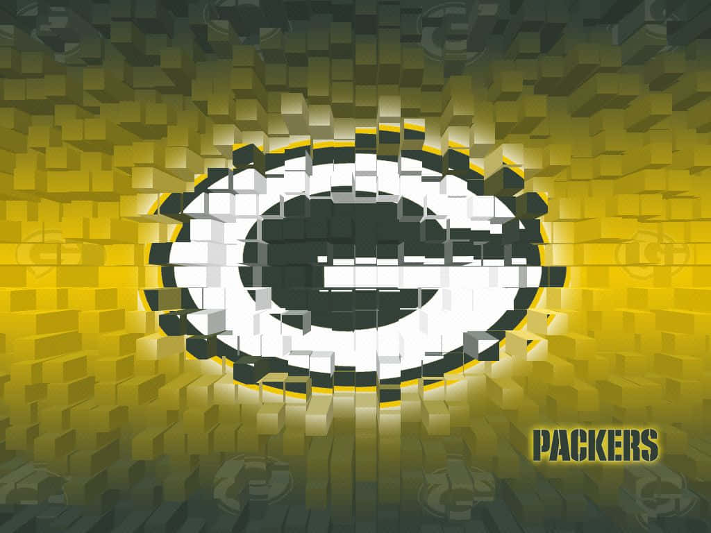 由發光立方體製成的綠灣包裝工標誌，下方有PACKERS字樣。 — 綠灣包裝工 GIF 壁紙