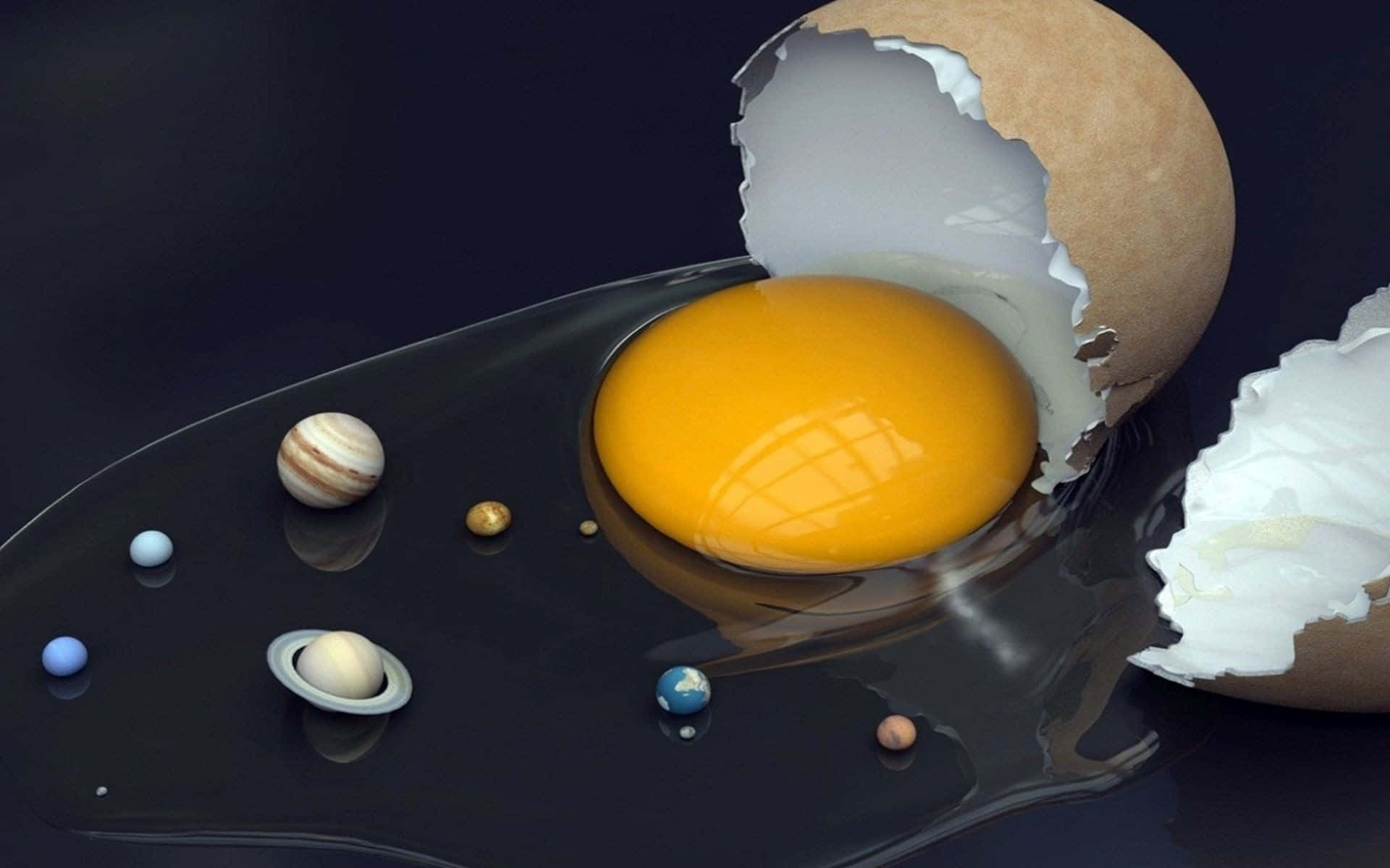 一個內藏行星的蛋 壁紙