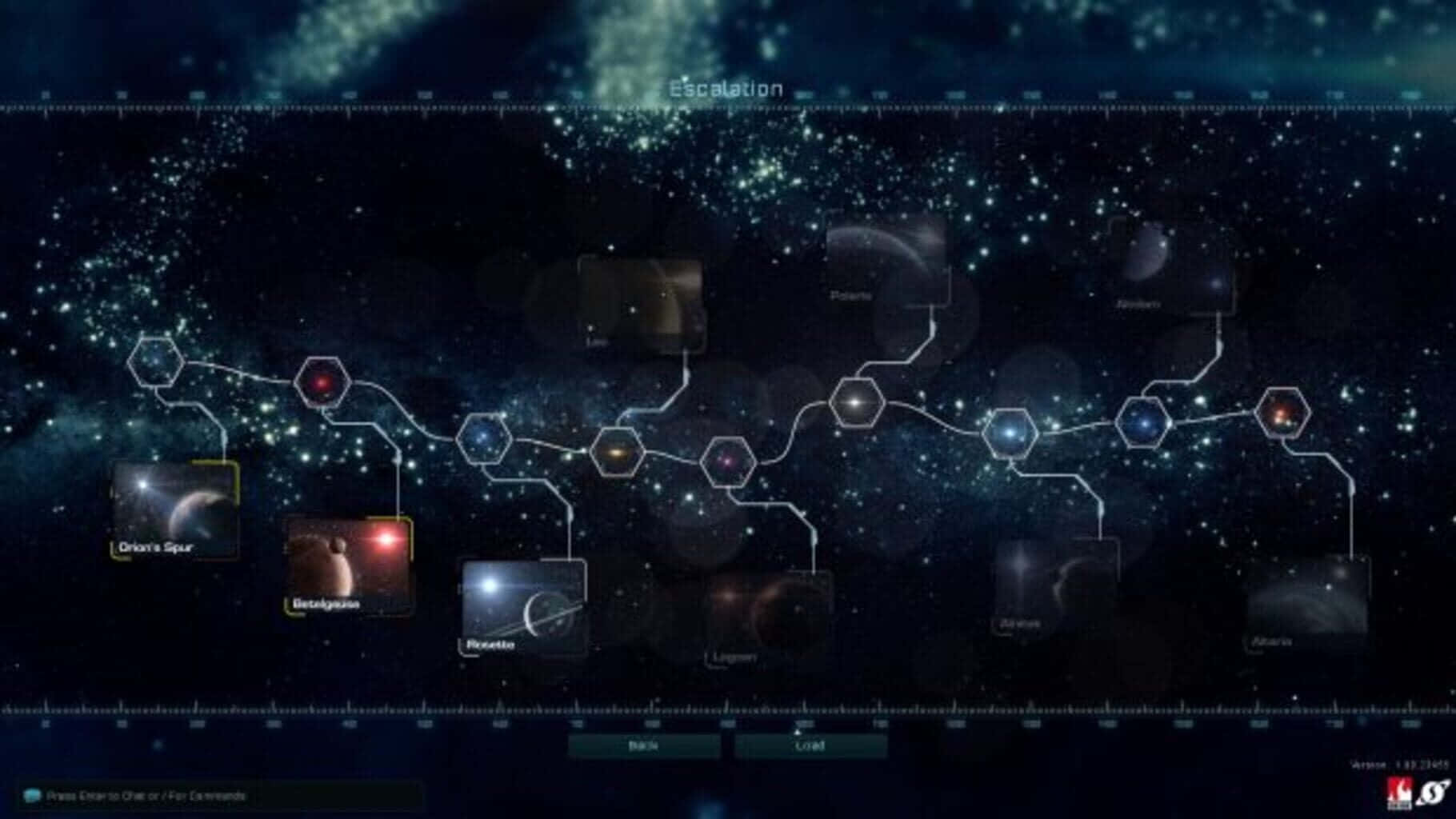 一個包含眾多不同恆星的太空地圖截圖 壁紙