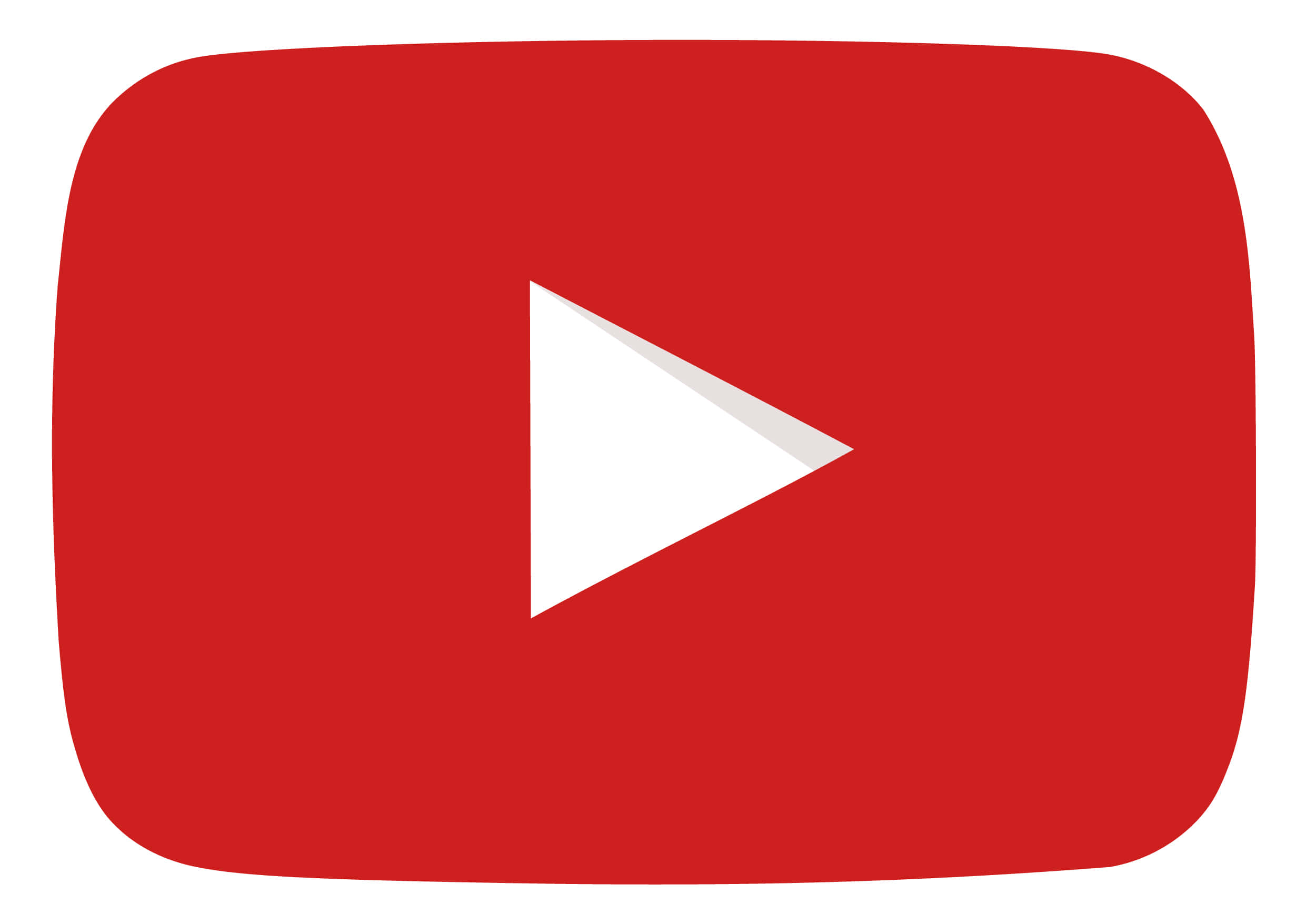 YouTube Logo 桌布 壁紙 — 一個大膽的紅色 YouTube 播放按鈕圖標，白色三角形居中在圓角矩形上。