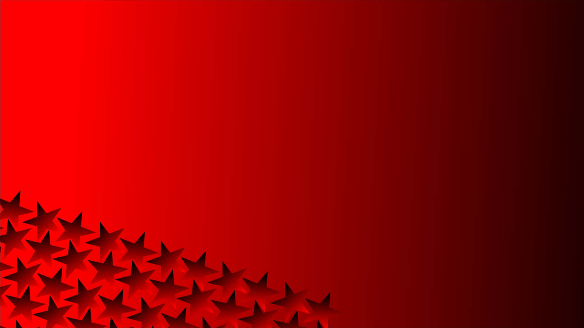Red Star 桌布 壁紙 — 一個大膽的紅色漸變背景，左下角有一簇深紅色3D星星。