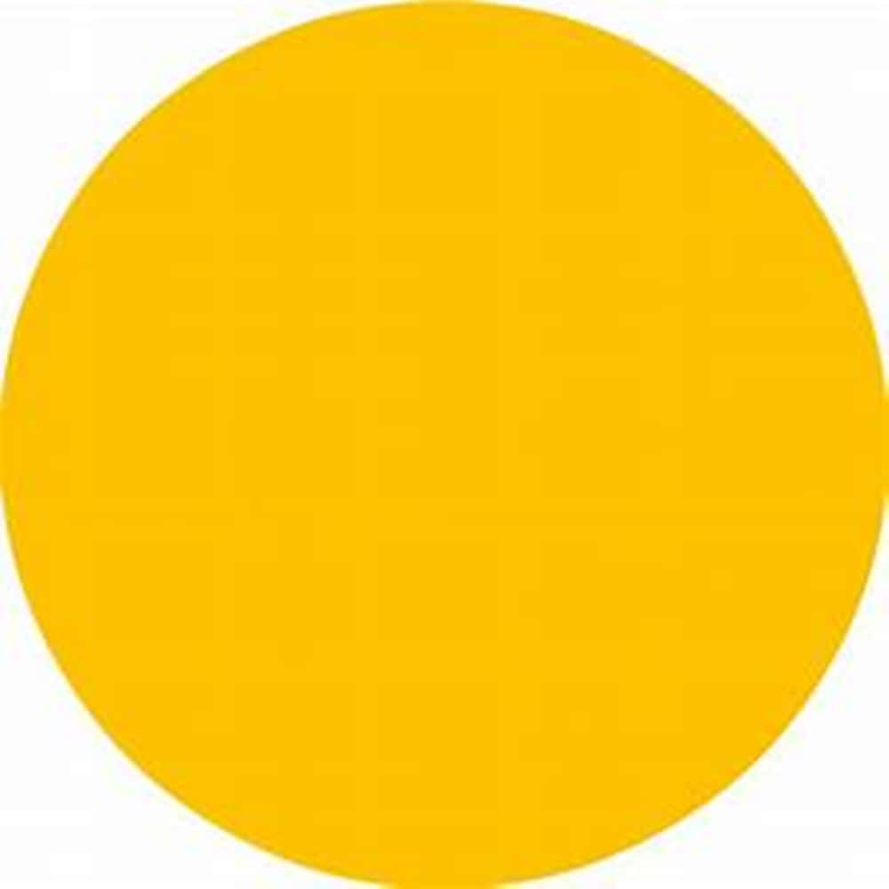 Yellow Circle 桌布 壁紙 — 一個實心亮黃色圓形，居中於帶有細微網格紋理的純白背景上。