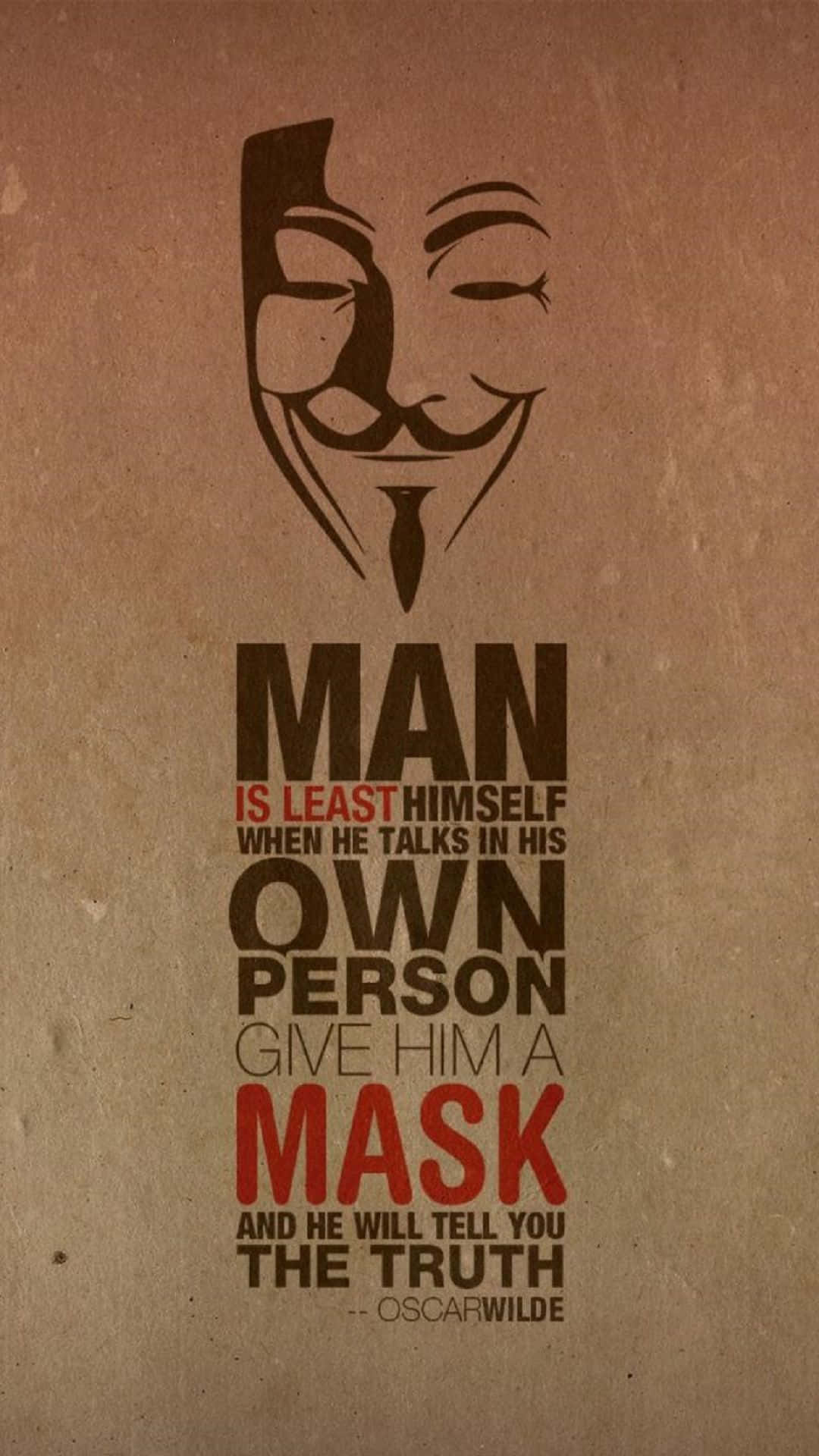 一個戴著面具的男人 壁紙