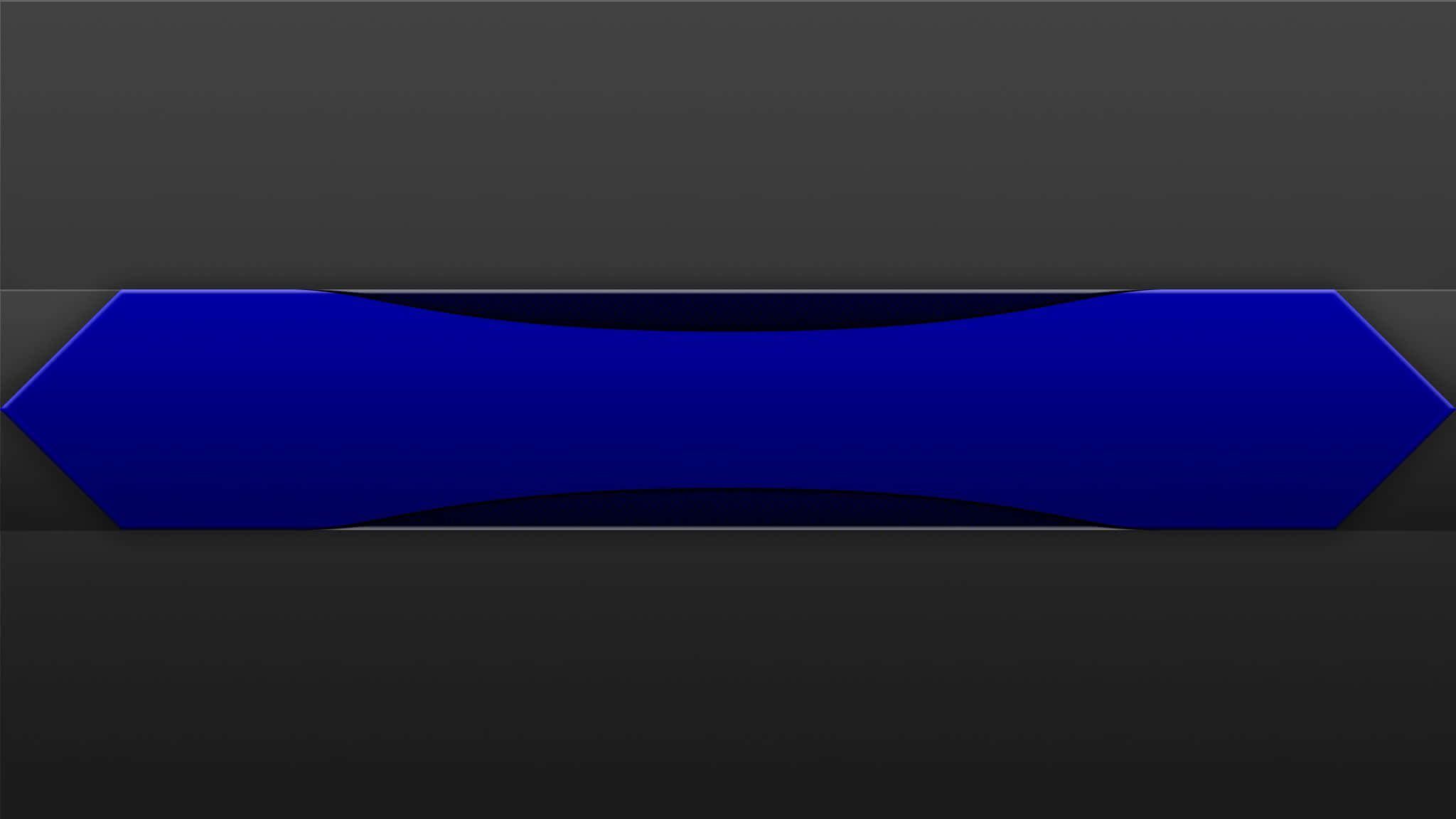 YouTube Cover 桌布 壁紙 — 一個時尚的藍色六邊形橫幅，帶有微妙的漸變和柔和陰影，放置在深灰色背景上。