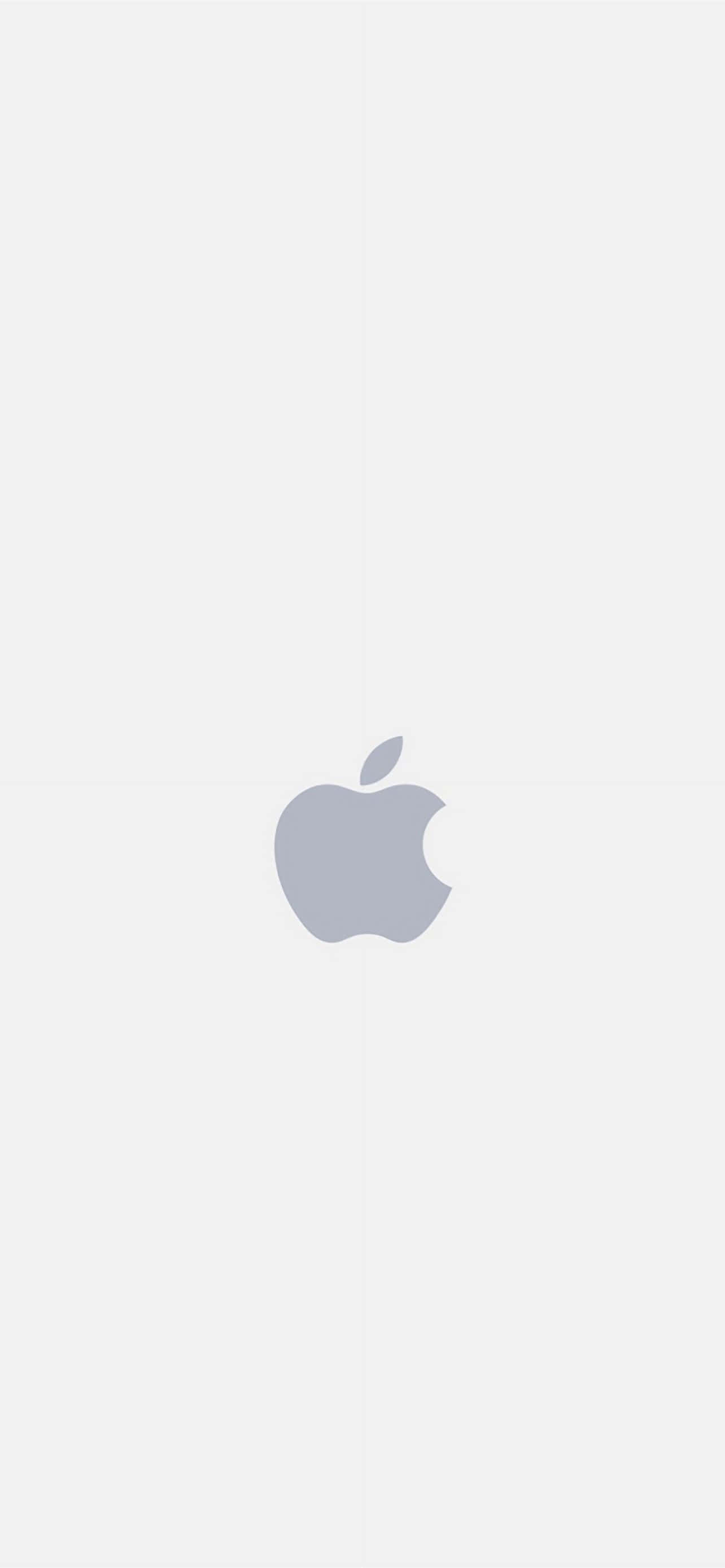 蘋果標誌 桌布 壁紙 — 一個極簡灰色Apple標誌，居中放置在純淺灰色背景上。