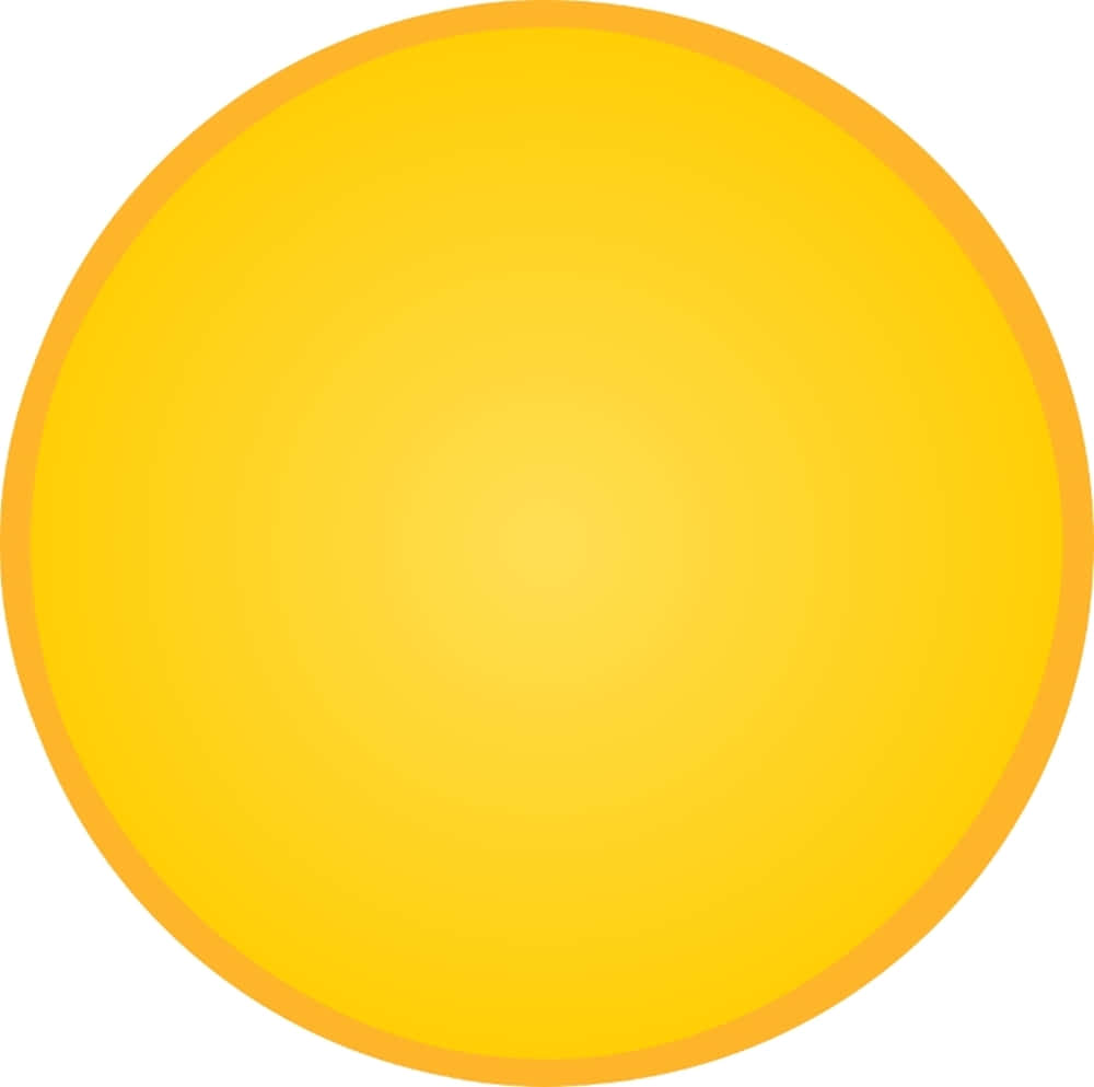 Yellow Circle 桌布 壁紙 — 一個極簡的亮黃色圓形，帶有微妙的漸變和橙色邊框，置於白色背景上。