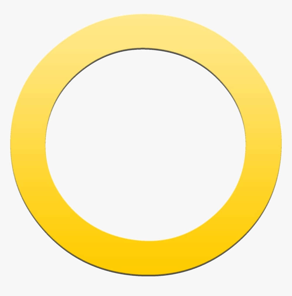 Yellow Circle 桌布 壁紙 — 一個極簡風格的金黃色圓環，帶有柔和漸變，背景為淺灰色。