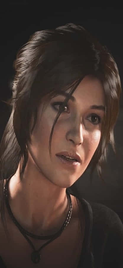 The Last of US - PC 壁紙 — 一個特寫鏡頭，一位深色頭髮、眼神強烈的女性，在黑色背景下被戲劇性的燈光照亮。