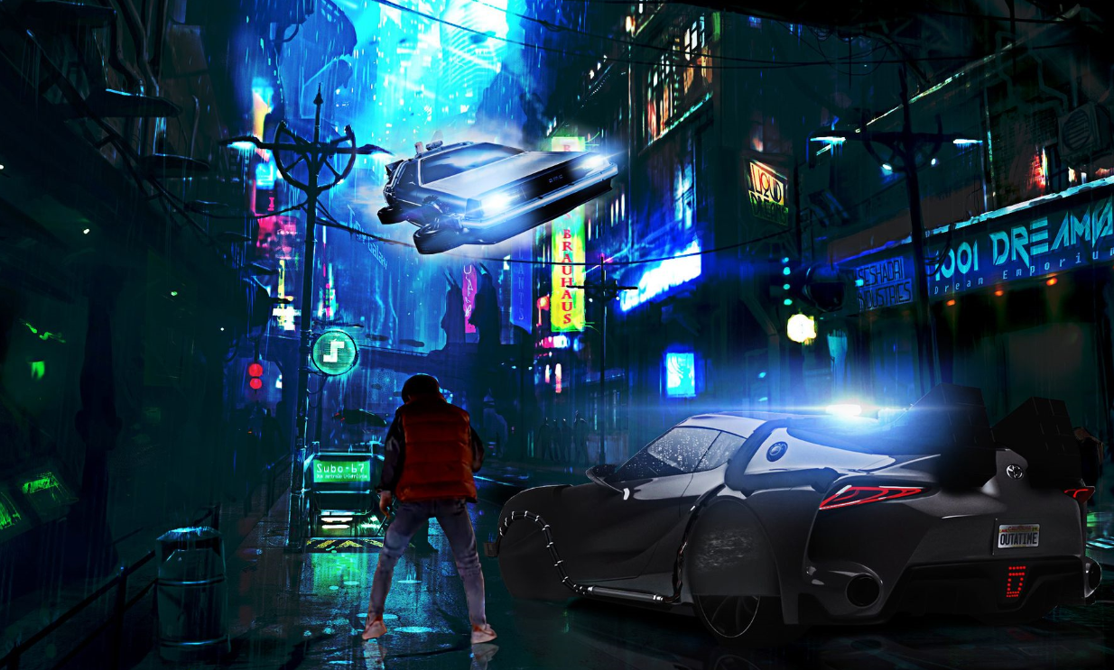 一個男人在街上行走，背景有一輛車 壁紙