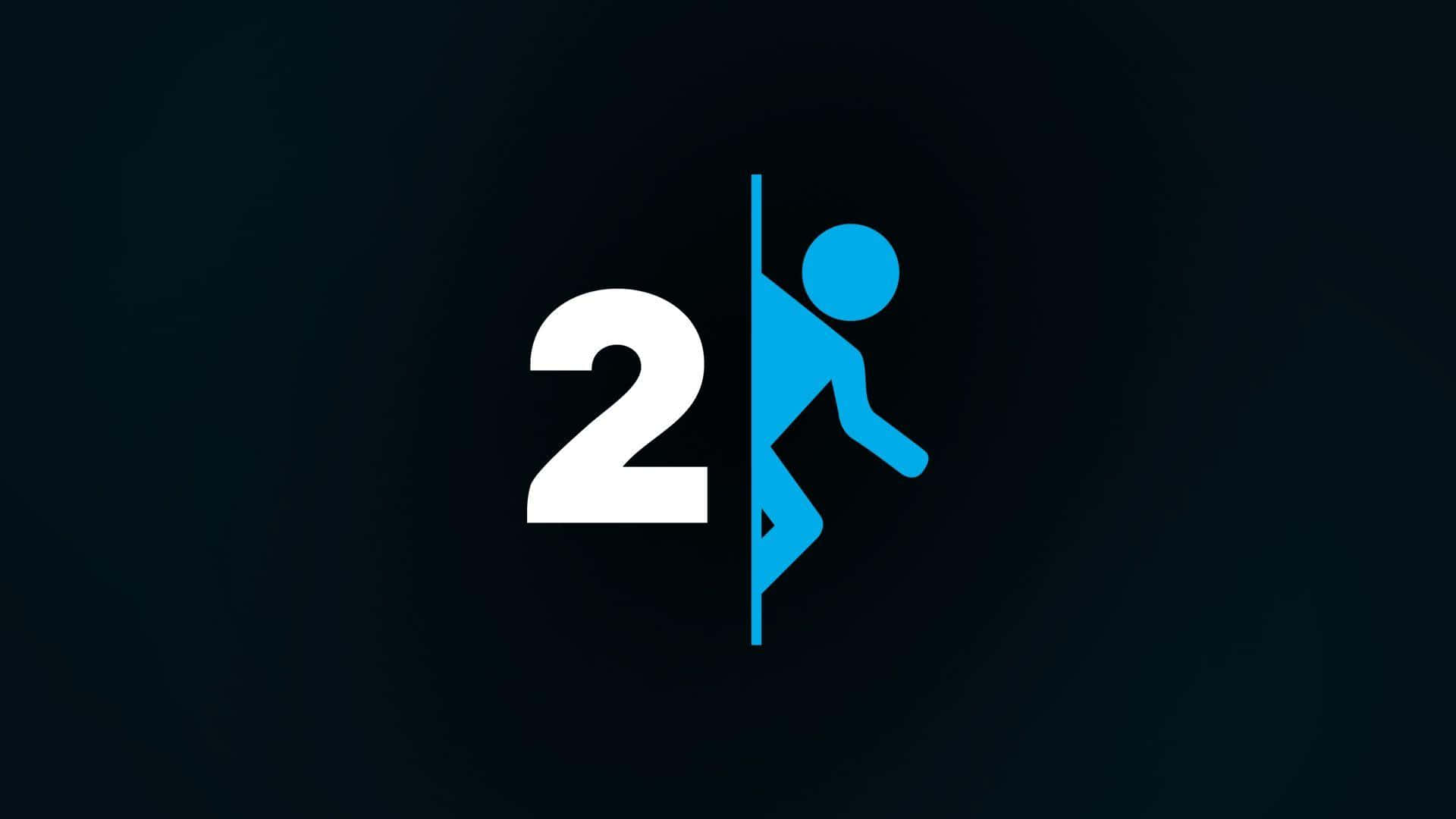 一個男人穿過寫著數字2的門奔跑 壁紙