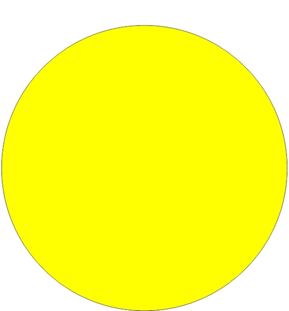 Yellow Circle 桌布 壁紙 — 一個純亮黃色圓形，居中於純白色背景上，無紋理或細節。