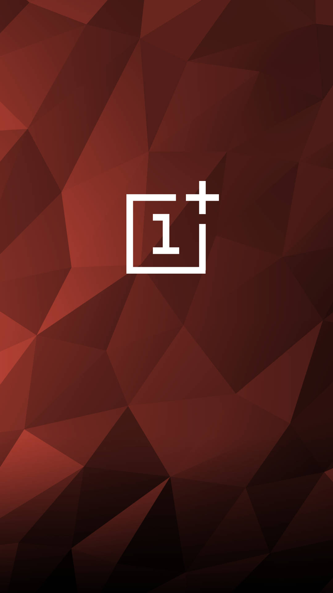 紅色幾何背景上的 OnePlus 標誌