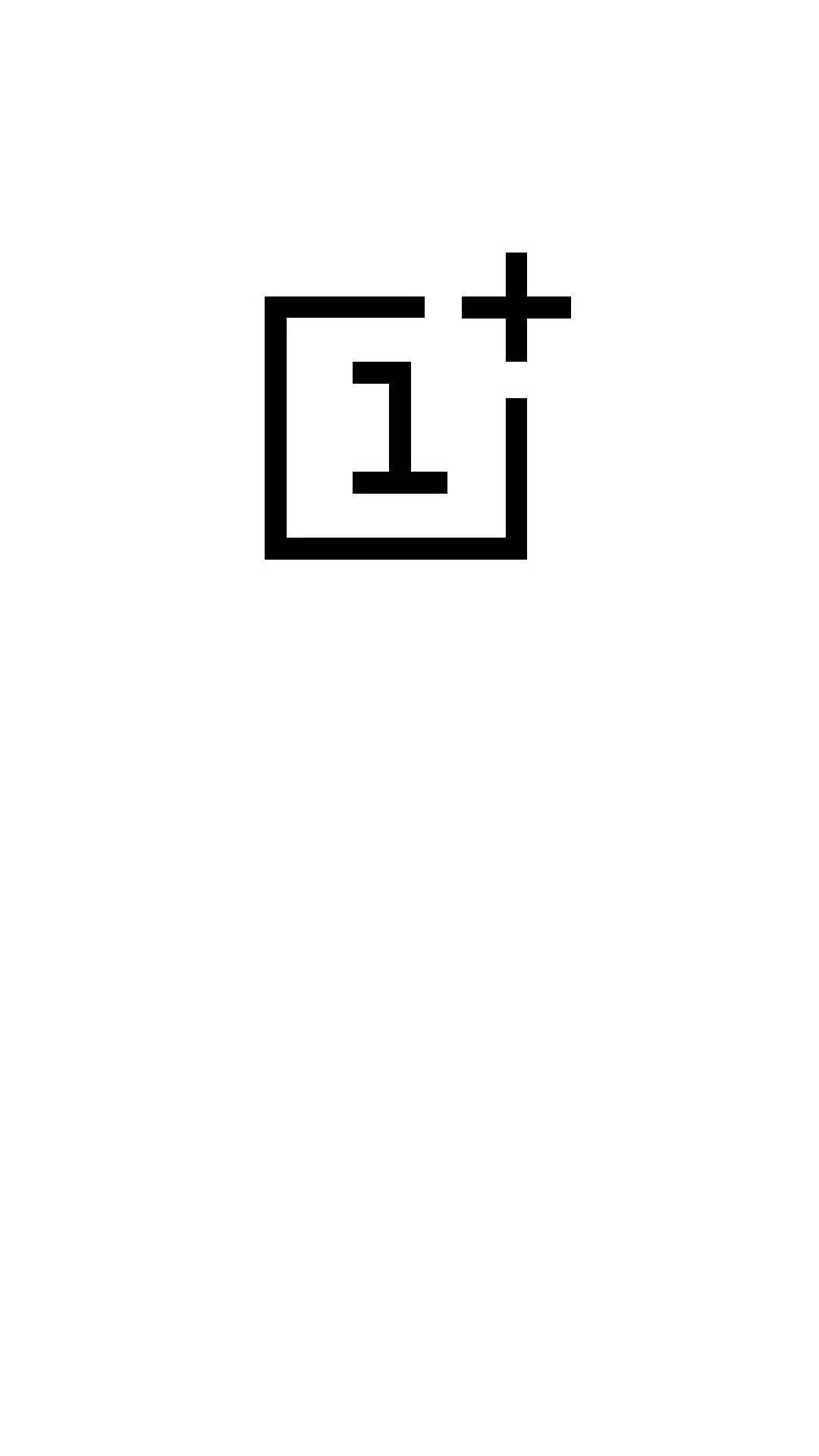 白色背景上的黑色OnePlus標誌