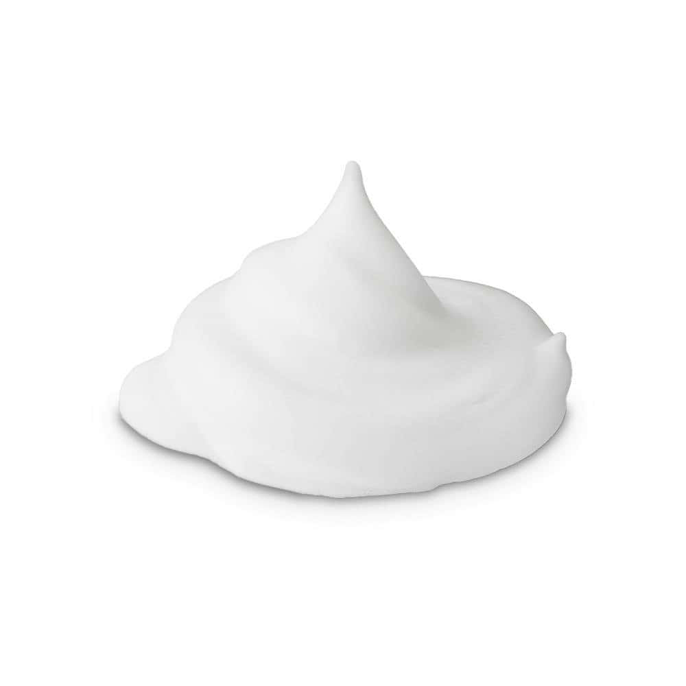 Shaving Cream 桌布 壁紙 — 一團純白嘅奶油泡沫，帶有尖銳嘅頂峰，孤立喺純白背景上。