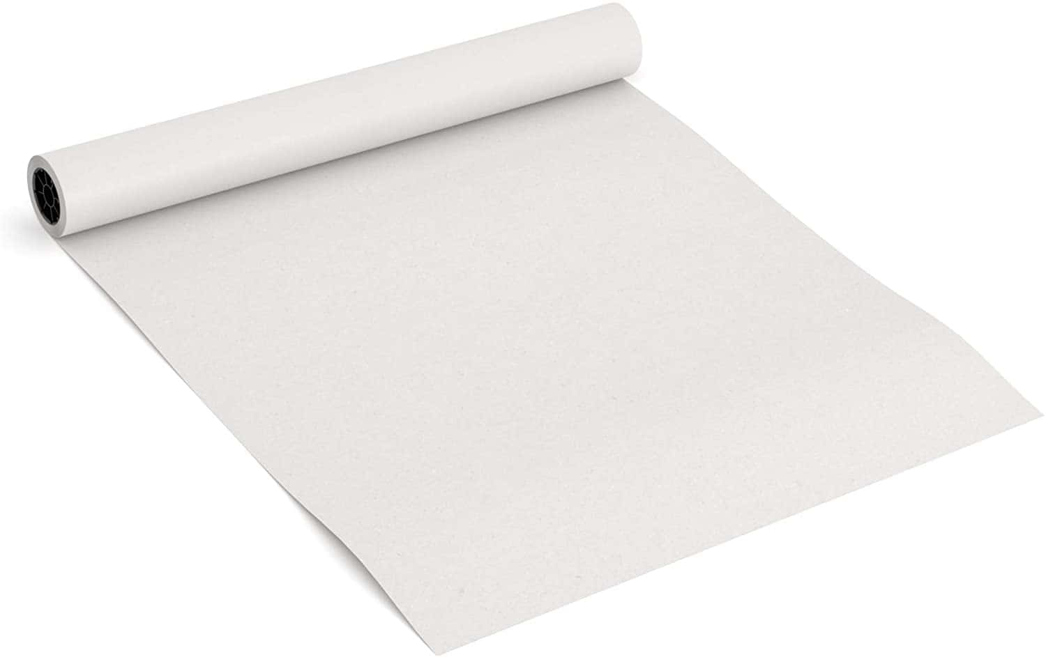 Sheet 桌布 壁紙 — 一大卷米白色紋理牆紙在純白背景上對角展開。