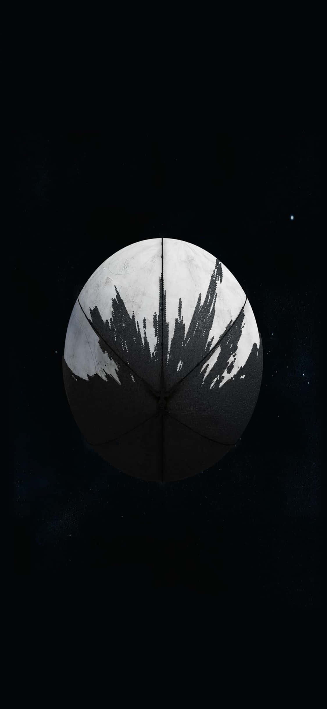 一幅太空船喺天空嘅黑白影像 壁紙