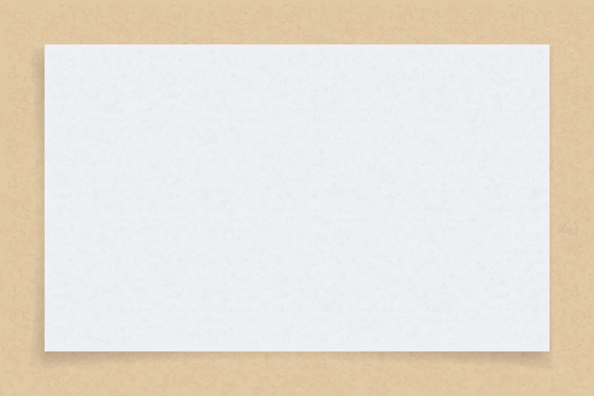 Sheet 桌布 壁紙 — 一張純白紋理紙張置於溫暖米色紋理表面中央，帶有柔和陰影。
