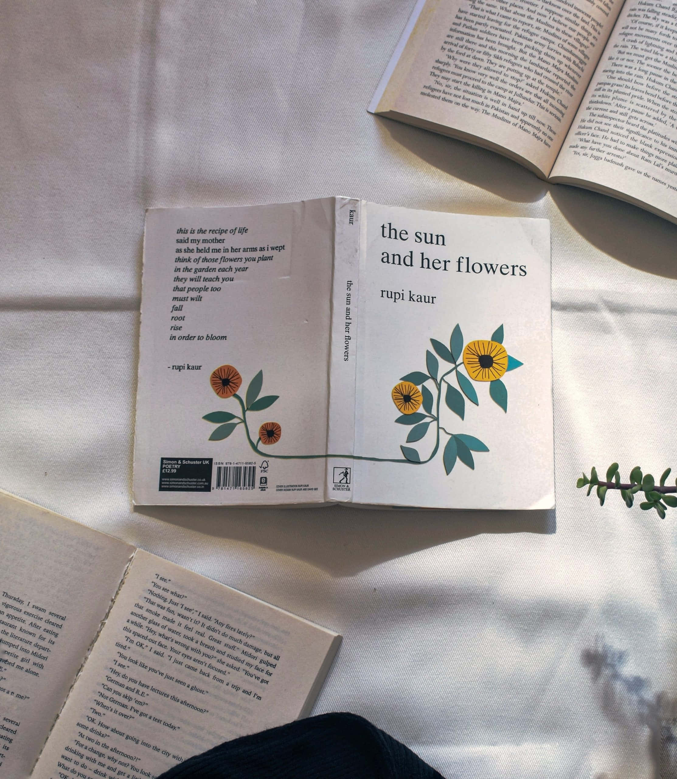 一本有花朵圖案的書 壁紙