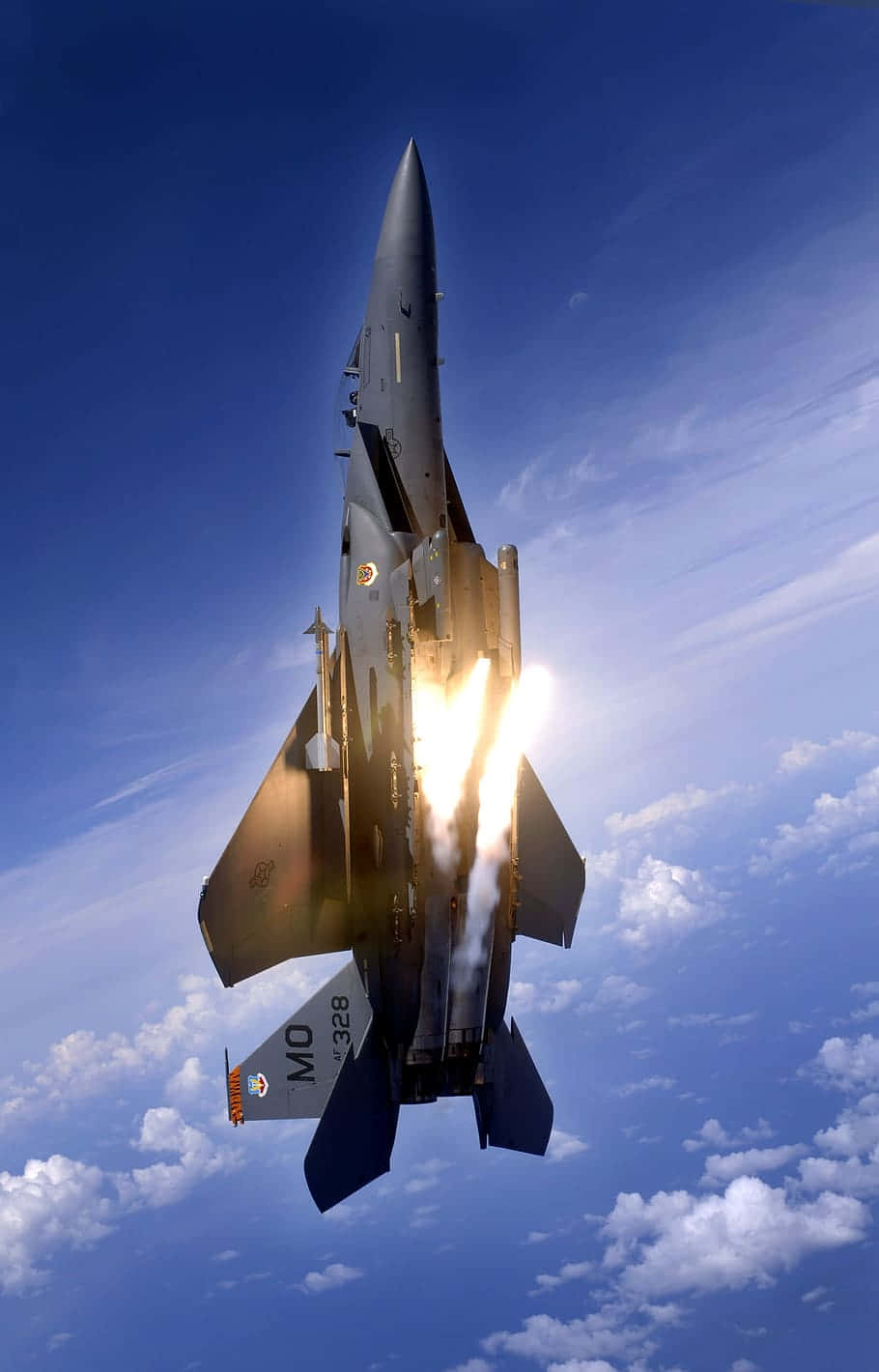 一架戰鬥機飛越天空