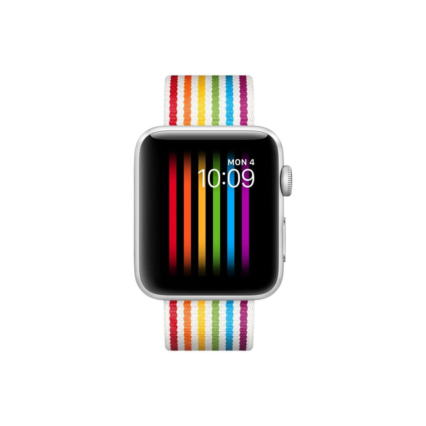 一條彩虹色的Apple Watch錶帶 壁紙