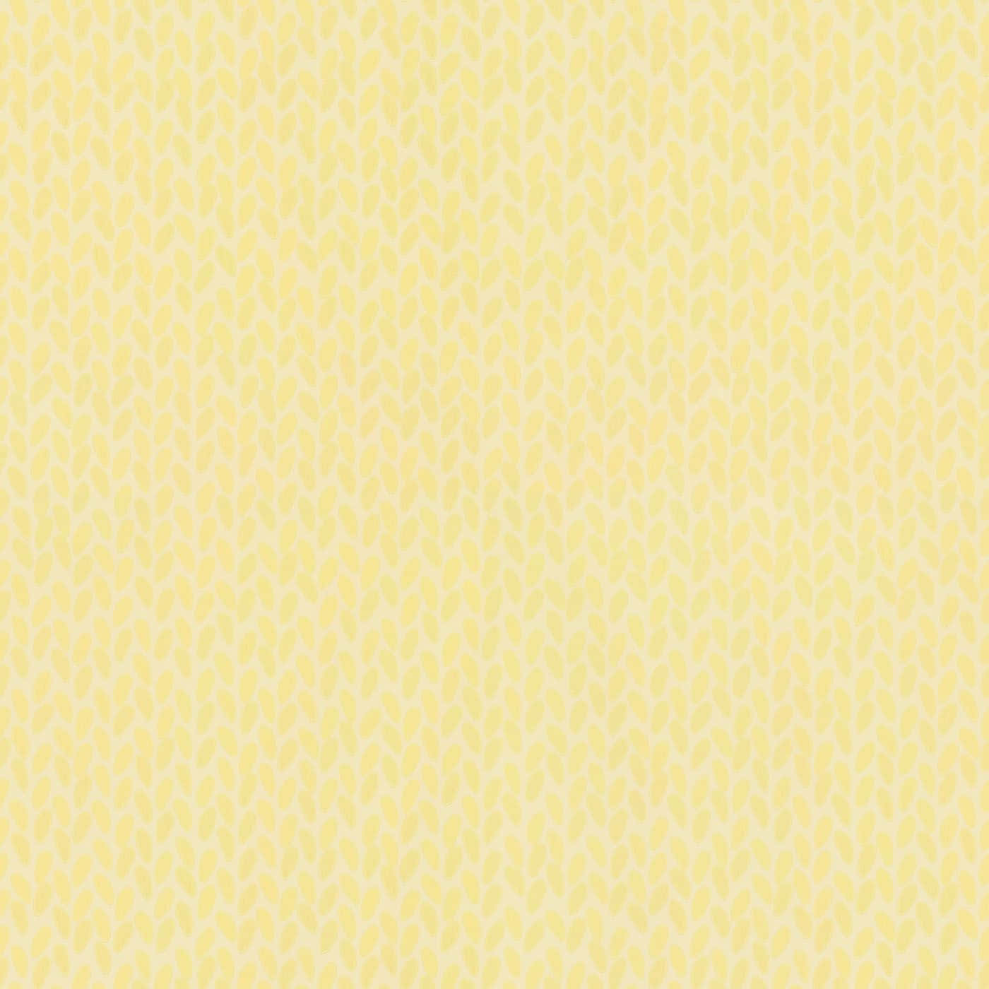 Yellow Pattern 桌布 壁紙 — 一款柔和黃色牆紙，帶有較淺奶油色調的微妙鋸齒形圖案。