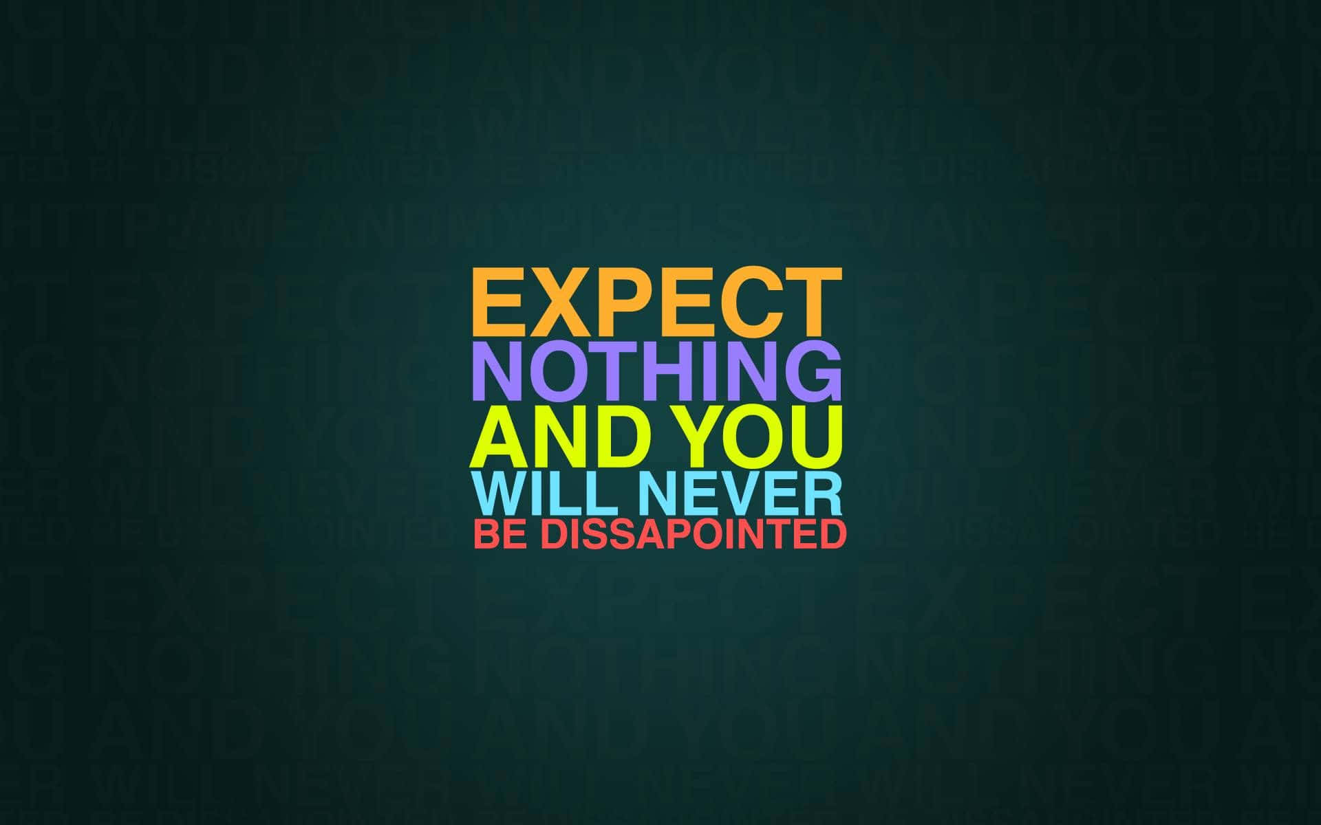 一無所期，永不失望 桌布 壁紙
