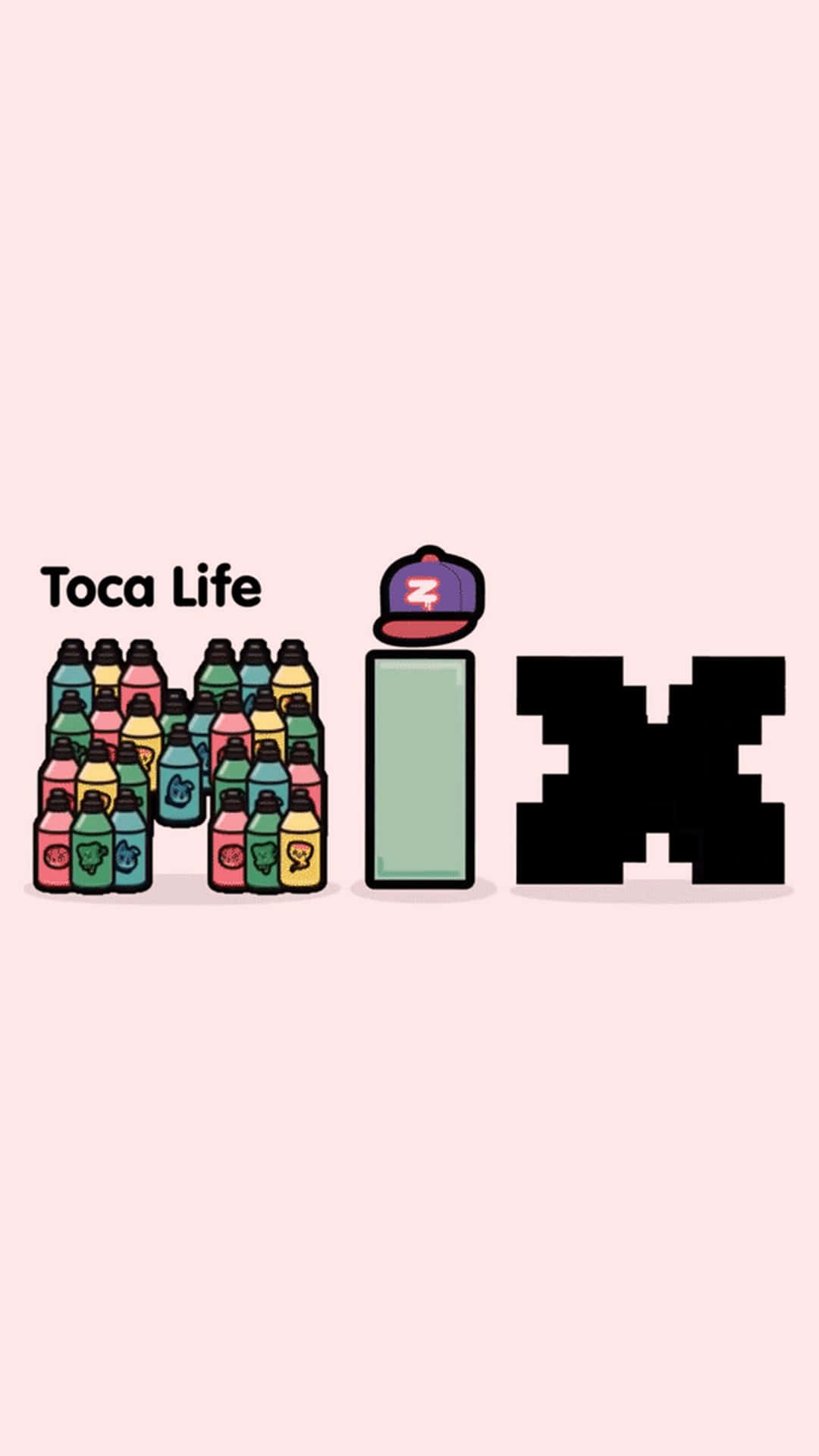 一瓶Toca Life與一瓶水 壁紙