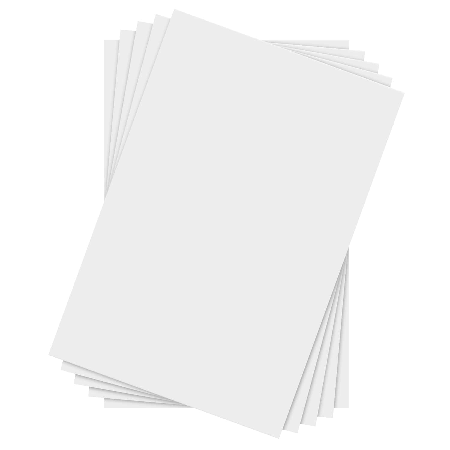 Sheet 桌布 壁紙 — 一疊乾淨的空白白紙，在純白背景上微微展開成扇形。