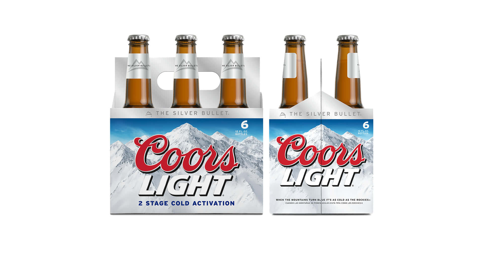 Coors Light啤酒六罐裝，山脈設計