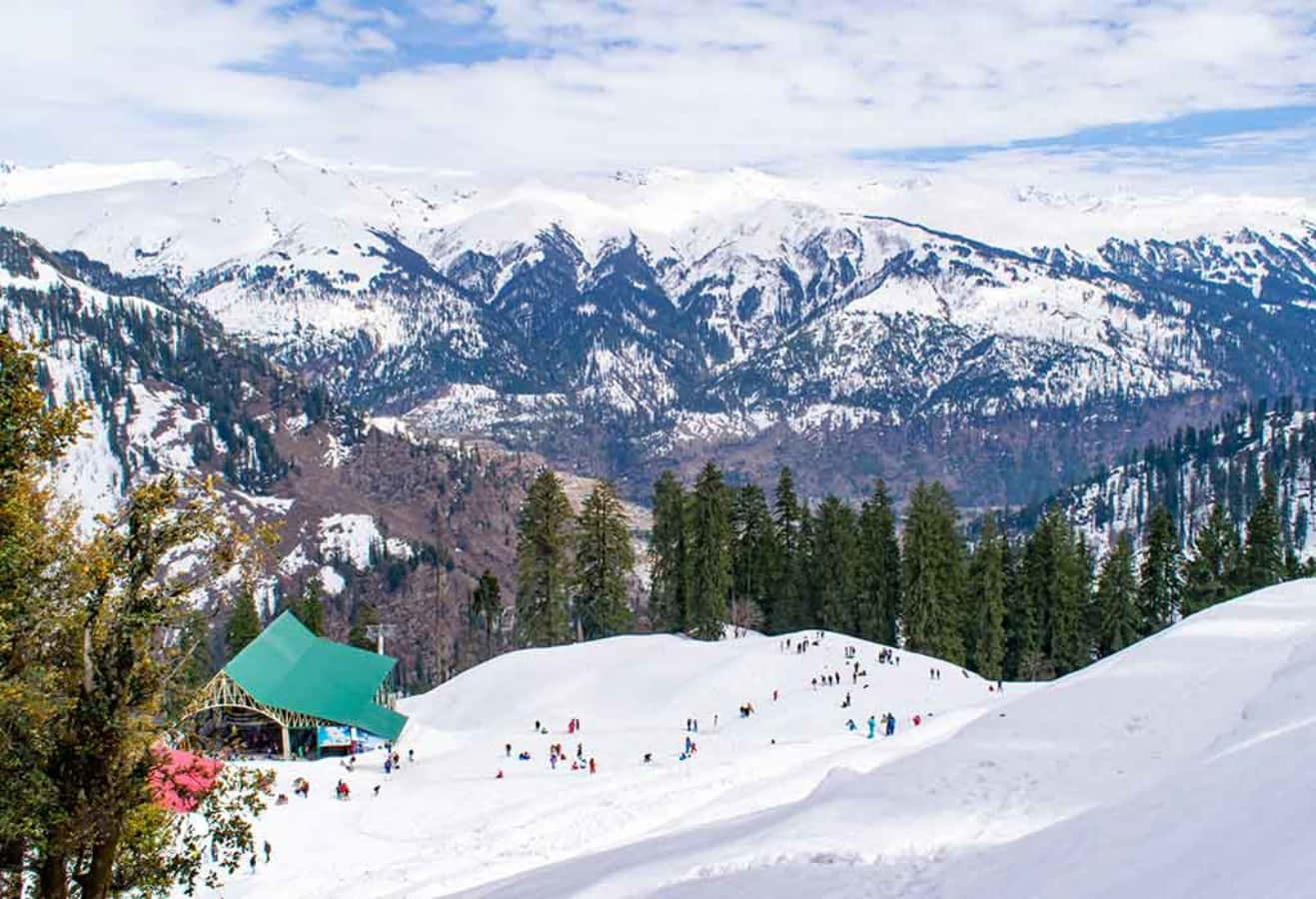冬季滑雪場景