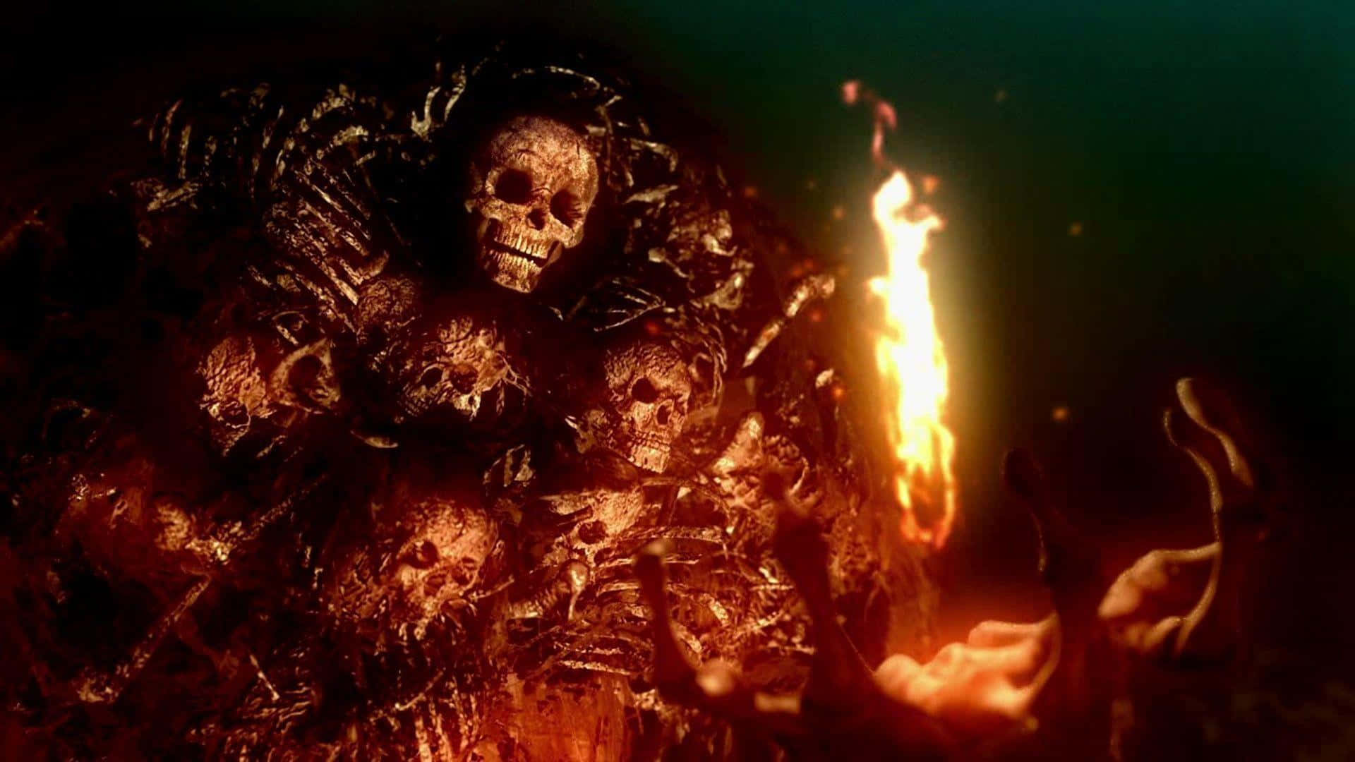 一群手持火炬的骷髏 — 黑暗靈魂 GIF 壁紙