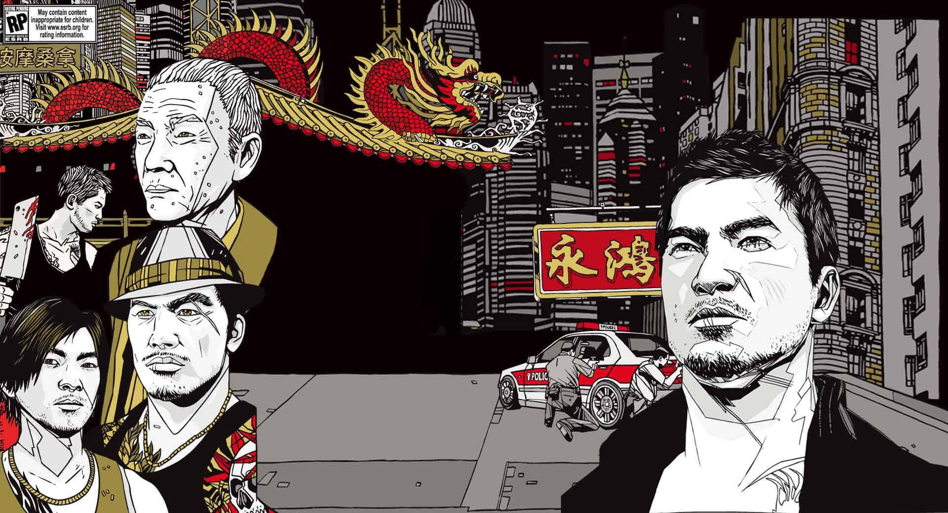 一群男人在城市中的海報 壁紙